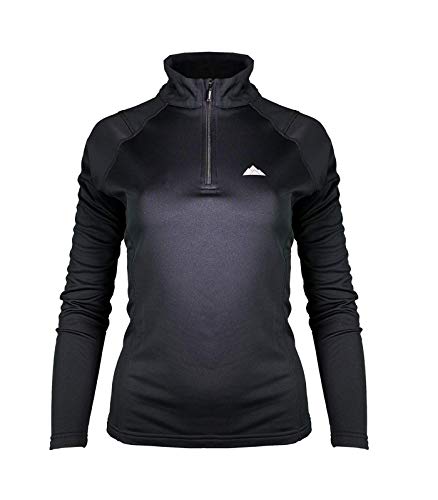 SOLO CLIMB Dry Hot Zip Woman Sudadera, Negro, XS Unisex Adulto