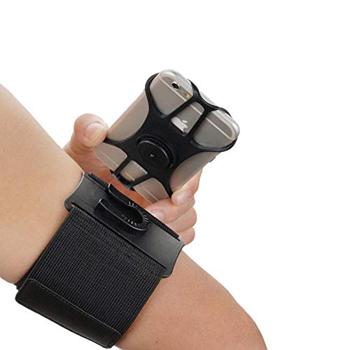 SOOJET Brazalete Deportivo para Correr, Soporte Movil Brazo para Hacer Deporte 360°Rotación Móvil Banda Brazo Ajustable Soporte Teléfono Correa para Caminar/Senderismo/Compatible con 4"-6.5" Móvil