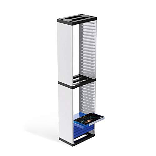 Soporte de torre de disco de juego, torre de almacenamiento de juegos para PS5, torre de almacenamiento de juegos para PS5, almacenamiento de 36 discos de juego o Blu-Ray