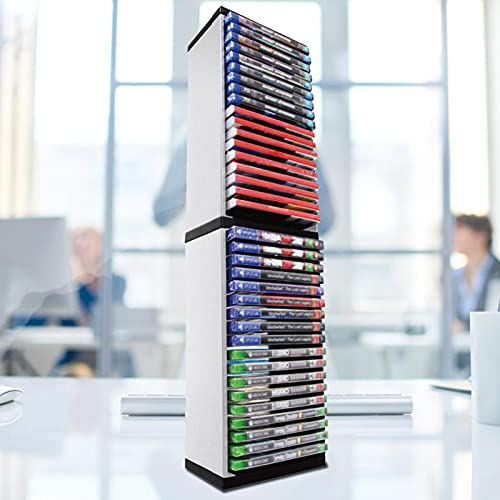 Soporte de torre de disco de juego, torre de almacenamiento de juegos para PS5, torre de almacenamiento de juegos para PS5, almacenamiento de 36 discos de juego o Blu-Ray