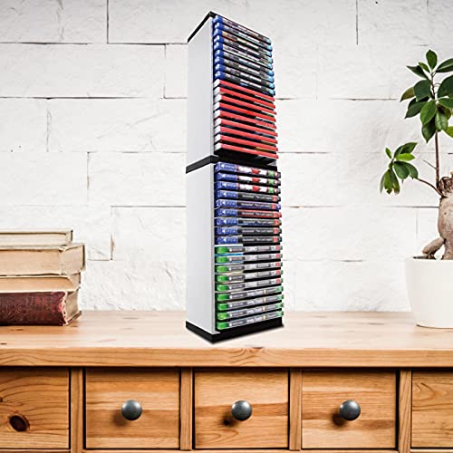 Soporte de torre de disco de juego, torre de almacenamiento de juegos para PS5, torre de almacenamiento de juegos para PS5, almacenamiento de 36 discos de juego o Blu-Ray