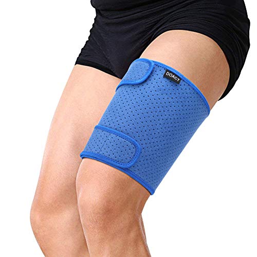 Soporte para muslo soporte para muslo de neopreno con tiras antideslizantes de silicona para hombres mujeres deportes correr baloncesto protección funda de compresión soporte para muslos