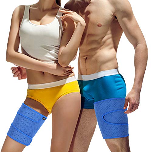 Soporte para muslo soporte para muslo de neopreno con tiras antideslizantes de silicona para hombres mujeres deportes correr baloncesto protección funda de compresión soporte para muslos