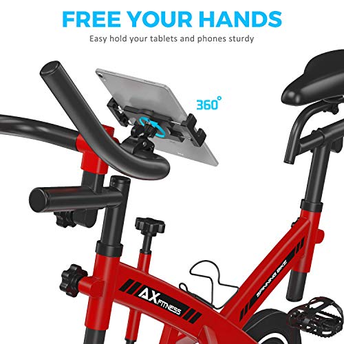 Soporte para tableta Spin Bike, soporte para iPad para teléfono, soporte para manillar de bicicleta estática, cinta de correr, soporte para micrófono, apto para iPad Pro, Air, Mini, Galaxy Tab 4,7-13"