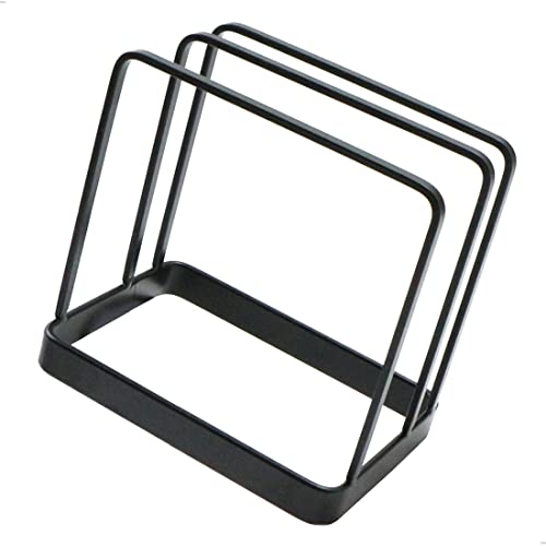 Soporte para Tapa de Olla Estante Organizador—Tabla de Cortar Estante de Almacenamiento, Para Guardar Diversos Utensilios de Cocina, como Tablas de Cortar, Ahorra Espacio en la Cocina, Negro,1 Pieza.