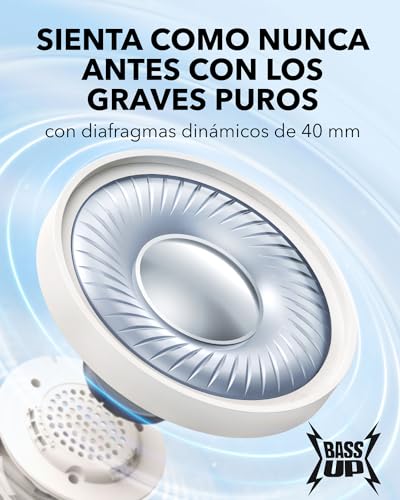 soundcore Auriculares Inalámbricos Bluetooth Diadema H30i, Diseño Plegable, Graves Puros, 60H de Reproducción, Bluetooth 5.3, Ligeros y Cómodos, Conectividad de App, Conexión Multipunto