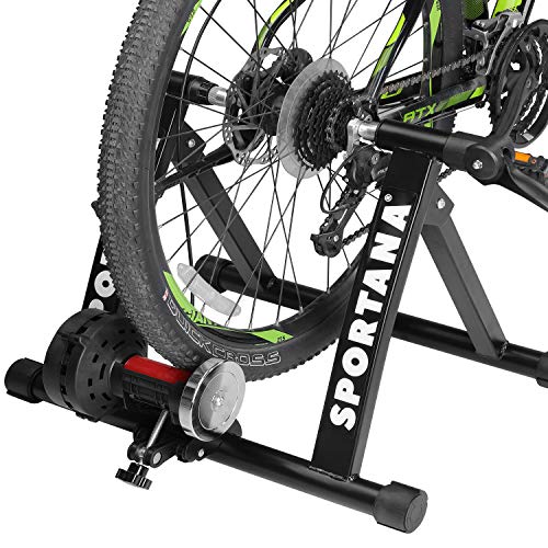 SPORTANA® Rodillo Bicicleta Plegable 26' y 28' Magnético 6 Niveles máx 150Kg Entrenamiento Ciclismo Interior