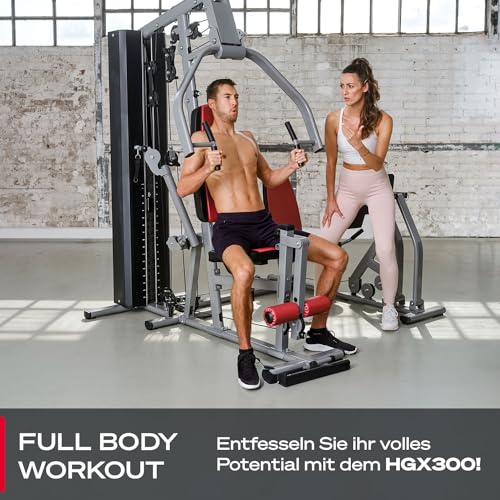 Sportstech HGX100/HGX200/HGX300 - La Única Estación de Fuerza Premium para un Entrenamiento Variado en Casa, con Escalador o Prensa de Piernas. Hecha de Material EVA, tu Estación de Fitness Doméstica