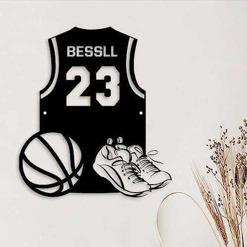 SSRUI - Letrero de neón personalizado de baloncesto con LED para decoración de pared, alimentado por USB con interruptor regulable, para dormitorio, decoración deportiva, fiesta, bar, regalo de