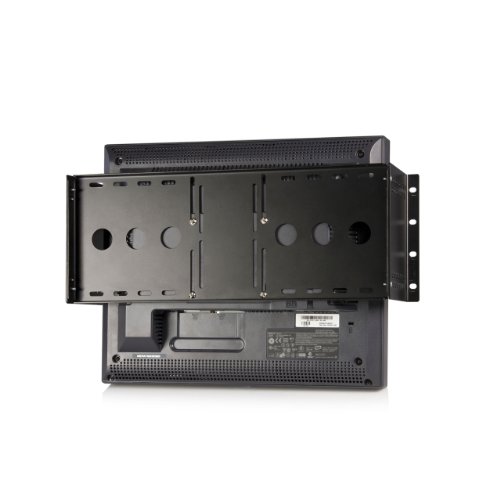 StarTech.com Bracket de 4U de Soporte Montura para Monitores VESA LCD en Rack o Armario de 19" Pulgadas, Se Ajusta a TAA, Bracket de Acero Prensado en Frío (RKLCDBK)