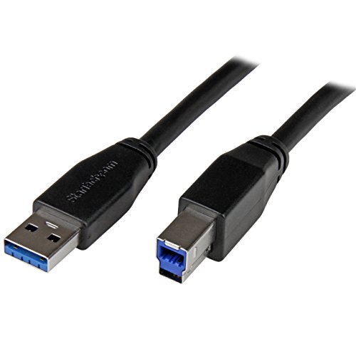 StarTech.com USB3SAB5M - Cable Activo USB 3.0 SuperSpeed de 5 Metros (5 Gbps), Negro