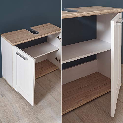 Stella Trading Romance alerce de Sibiu/San Remo-Mueble bajo de baño con Mucho Espacio de Almacenamiento, Engineered Wood, 80 x 66 x 32 cm