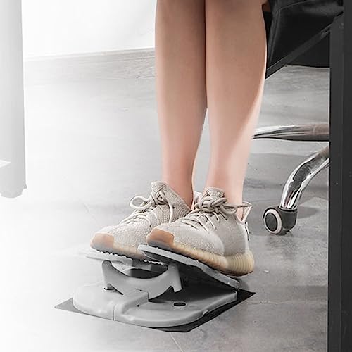 Steppers para Ejercicio, Ejercitador De Pedal Debajo del Escritorio, Pedal De Pie Plegable, Mini Entrenador De Pasos De Nailon Reforzado, Ejercitadores De Piernas De Terapia Física Pedal(Grey)