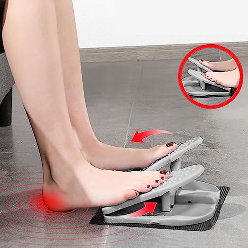 Steppers para Ejercicio, Ejercitador De Pedal Debajo del Escritorio, Pedal De Pie Plegable, Mini Entrenador De Pasos De Nailon Reforzado, Ejercitadores De Piernas De Terapia Física Pedal(Grey)