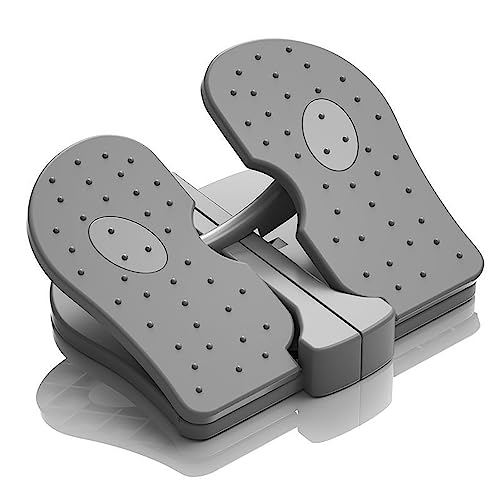 Steppers para Ejercicio, Ejercitador De Pedal Debajo del Escritorio, Pedal De Pie Plegable, Mini Entrenador De Pasos De Nailon Reforzado, Ejercitadores De Piernas De Terapia Física Pedal(Grey)