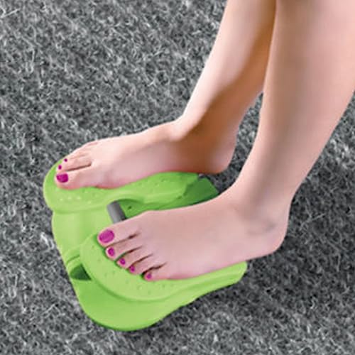 Steppers para Ejercicio, Ejercitador De Pedal Debajo del Escritorio, Pedal De Pie Plegable, Mini Entrenador De Pasos De Nailon Reforzado, Ejercitadores De Piernas De Terapia Física Pedal(Green)