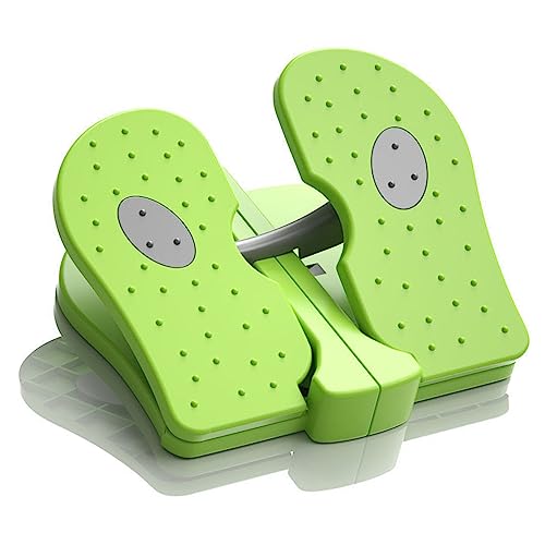 Steppers para Ejercicio, Ejercitador De Pedal Debajo del Escritorio, Pedal De Pie Plegable, Mini Entrenador De Pasos De Nailon Reforzado, Ejercitadores De Piernas De Terapia Física Pedal(Green)