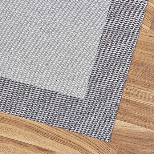 STORESDECO Alfombra Salon Vinilica Baño Hogar Cocina Pasillo Alfombras de habitacion Lavable Antideslizante Resistente para Exterior e Interior Gris Claro, 60 cm x 90 cm