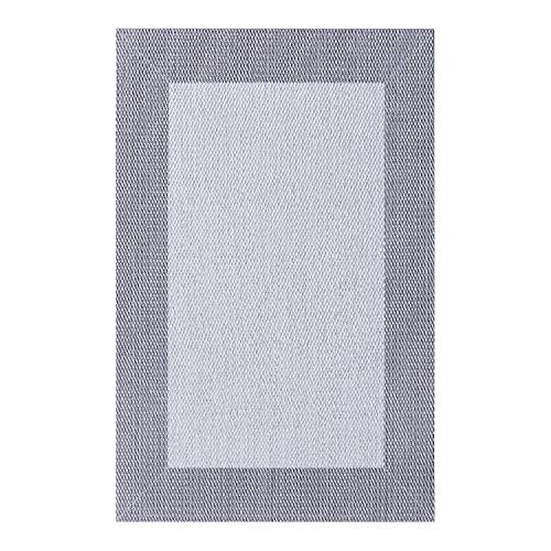 STORESDECO Alfombra Salon Vinilica Baño Hogar Cocina Pasillo Alfombras de habitacion Lavable Antideslizante Resistente para Exterior e Interior Gris Claro, 60 cm x 90 cm