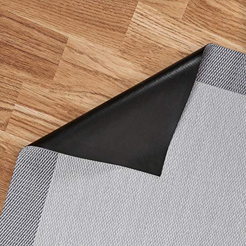 STORESDECO Alfombra Salon Vinilica Baño Hogar Cocina Pasillo Alfombras de habitacion Lavable Antideslizante Resistente para Exterior e Interior Gris Claro, 60 cm x 90 cm