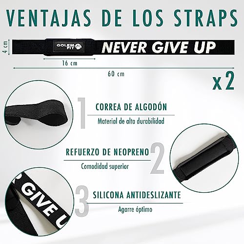 Straps Gym Que Incluye Muñequeras Gimnasio - Correas Levantamiento De Pesas, Muñequeras Crossfit, Powerlifting, Accesorios Para Musculación - Lifting Straps Para Hombre Y Mujer