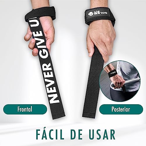 Straps Gym Que Incluye Muñequeras Gimnasio - Correas Levantamiento De Pesas, Muñequeras Crossfit, Powerlifting, Accesorios Para Musculación - Lifting Straps Para Hombre Y Mujer