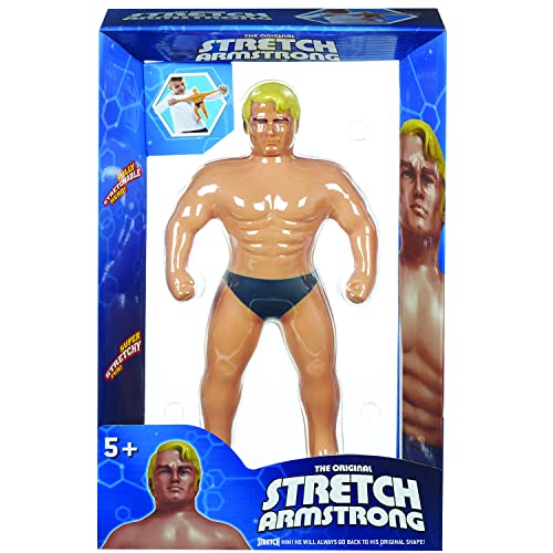 Stretch - The Original Armstrong Line, Mister Músculo, muñeco Que se estira hasta 4 Veces su tamaño por su Relleno, y vuelve a su Forma Original, Famosa (TRE03000)