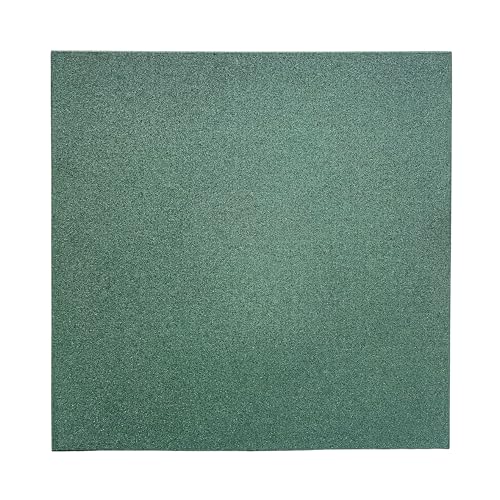 SUELOSPORT Pack Losetas de Caucho para Gimnasio 50x50x2 cm, Loseta Maciza de Caucho Alta Densidad, Antideslizante, Suelo Crossfit, Suelo Antivibraciones - 4 losetas (1 m²) Verde