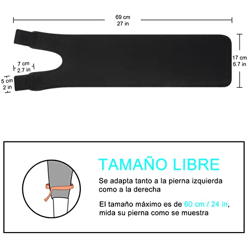 supregear Soporte Muslo, Manga de Compresión Ajustable Neopreno Tendón Corva Envoltura Cuádruple Transpirable Antideslizante Pierna Soporte para Mujeres Hombres Músculo de Ingle Tirado, Cuádriceps