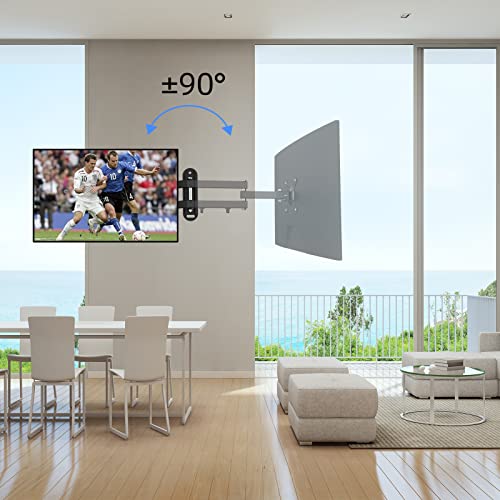 Suptek Soporte TV Pared, Soporte Monitor Pared para de 15-32 Pulgadas de hasta 13 kg, Puede Girarse/Inclinarse/Extenderse VESA 100x100/75x75mm, Soporte Television Pared- MA2720