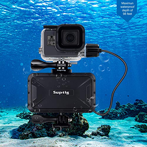 Suptig Cargador portátil, 7800 mAh, banco de energía impermeable, compatible con Gopro Hero 10 Hero 9 Hero 8 Hero 7 Hero 6 Hero 5 Hero 4 Hero Session Hero + DJI Osmo AKASO Cámara digital y Smartphone