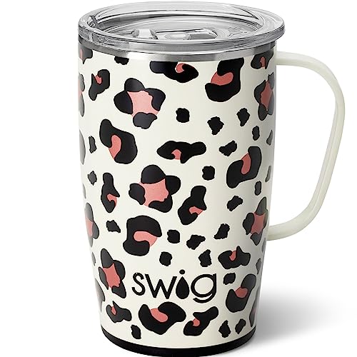 Swig Life Signature - Taza de viaje de acero inoxidable con tapa deslizante resistente a derrames (473 ml)