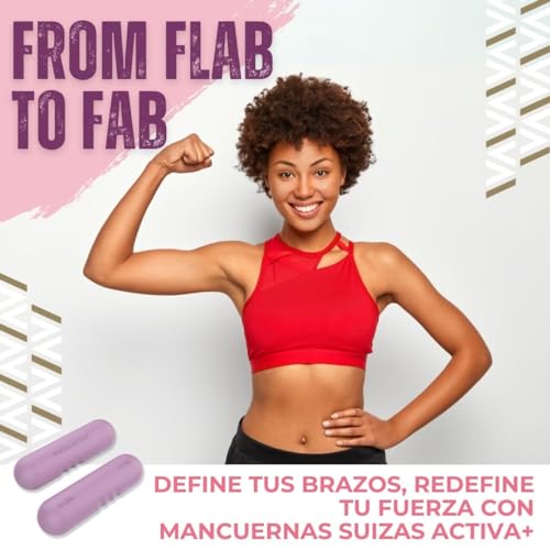 Swiss Activa+ 1,4 kg set mancuerna para Mujeres - Equipo de Fitness para Casa con Agarres Cómodos