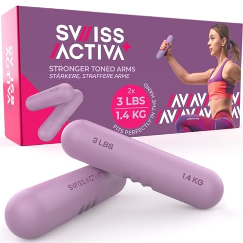 Swiss Activa+ 1,4 kg set mancuerna para Mujeres - Equipo de Fitness para Casa con Agarres Cómodos