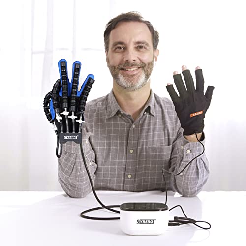 syrebo Guantes de Robot de Rehabilitación de Manos, Dispositivo de Rehabilitación de dedo de auto Entrenamiento del Modelo E10, Equipo Funcional de Recuperación de Trazo de Mano