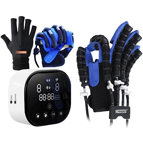 syrebo Guantes de Robot de Rehabilitación de Manos, Dispositivo de Rehabilitación de dedo de auto Entrenamiento del Modelo E10, Equipo Funcional de Recuperación de Trazo de Mano