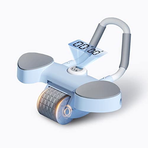 Tabeskly Retroceso AutomáTico Rueda Abdominal Ab Wheel Roller Polea Gimnasio Maquina Soporte Rodillo Abdominales Suelo Gym Ejercicio Calistenia Deporte En Casa Fitness Mujer Azul