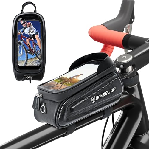 TAIKOUL Bolsa para Bicicleta Impermeable, 2L Bolsa Manillar Bicicleta con Pantalla Táctil Sensible a TPU Bolsa Bicicleta Cuadro Accesorios de Ciclismo para Teléfonos Inteligentes de hasta 7,0'