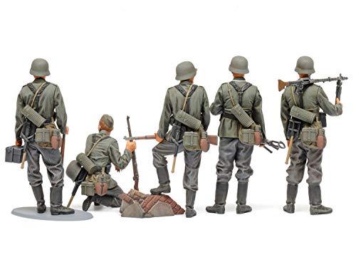 Tamiya- Militär Juego de infantería Alemana (Mediados de la Segunda Guerra Mundial) 1:35 Kit de Modelo de plástico 35371, Multicolor (35371-000)