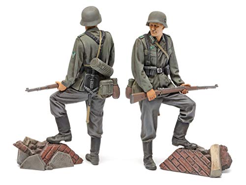 Tamiya- Militär Juego de infantería Alemana (Mediados de la Segunda Guerra Mundial) 1:35 Kit de Modelo de plástico 35371, Multicolor (35371-000)