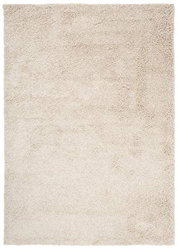 TAPISO Essence Alfombra de Pelo Largo Shaggy Diseño Moderno Beige Mullida Suave Alfombra de Salón Dormitorio Habitación Infantil Niño Sala de Estar Oeko-Tex 80 x 150 cm