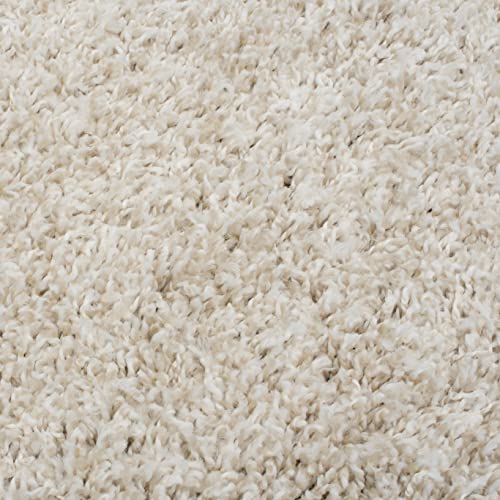 TAPISO Essence Alfombra de Pelo Largo Shaggy Diseño Moderno Beige Mullida Suave Alfombra de Salón Dormitorio Habitación Infantil Niño Sala de Estar Oeko-Tex 80 x 150 cm