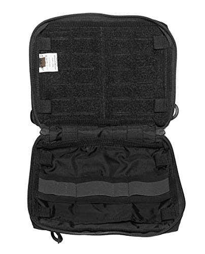 Tasmanian Tiger TT EDC Pouch Molle - Organizador de Mochila Compatible con Herramientas y médicos de Primeros Auxilios con Superficie de Parche (Negro)