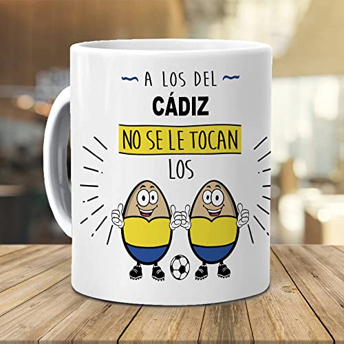 Taza A los del Cadiz no se le tocan los huevos. Cerámica AAA - 350 ml.