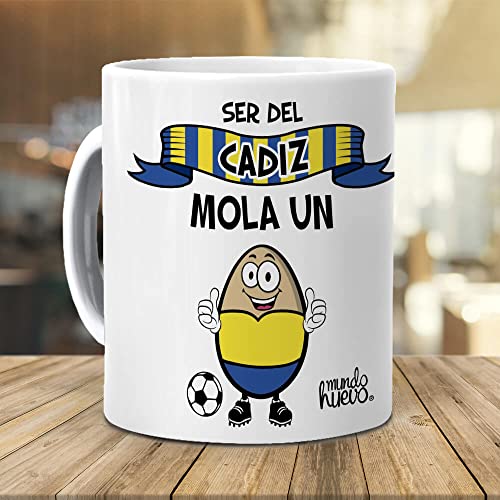 Taza Ser del Cadiz mola un huevo. Cerámica AAA - 350 ml.