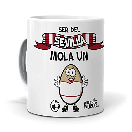 Taza Ser del Sevilla mola un huevo. Cerámica AAA - 350 ml.