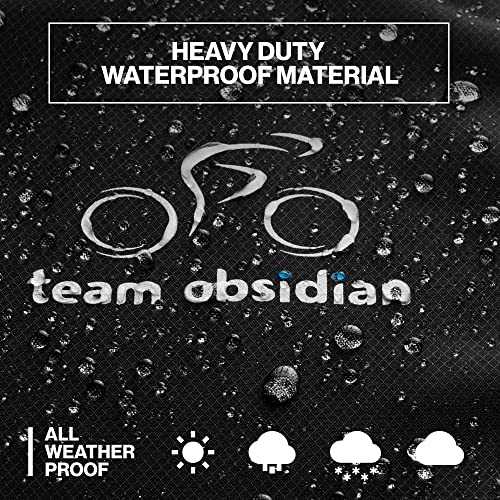 TeamObsidian Funda Bicicleta - Protector Impermeable Exterior para 2 Bicicletas - Material Cubre Bicicleta Altamente Resistente Ripstop - Fundas Bici para Protección en todo Clima