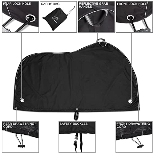 TeamObsidian Funda Bicicleta - Protector Impermeable Exterior para 2 Bicicletas - Material Cubre Bicicleta Altamente Resistente Ripstop - Fundas Bici para Protección en todo Clima