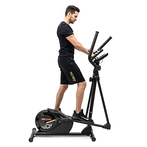 TechFit E300N Cross Trainer, Bicicleta estática elíptica para el hogar, la pérdida de Peso Máquina para Cardio y Ejercicios de Fitness, Dispositivo de Resistencia Magnética para Espacios Interiores