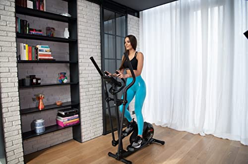 TechFit E300N Cross Trainer, Bicicleta estática elíptica para el hogar, la pérdida de Peso Máquina para Cardio y Ejercicios de Fitness, Dispositivo de Resistencia Magnética para Espacios Interiores